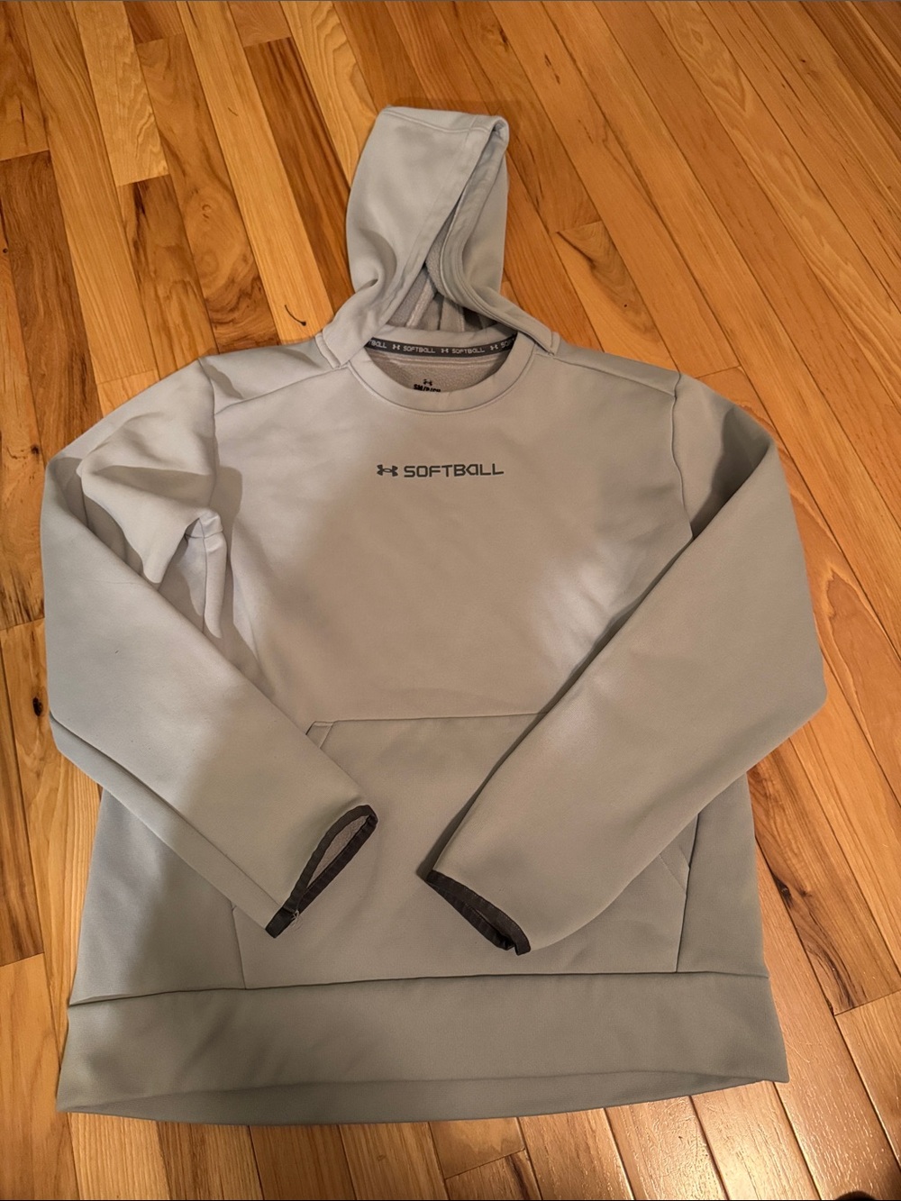 Under Armour Light Gray Softball Pullover Hoodie